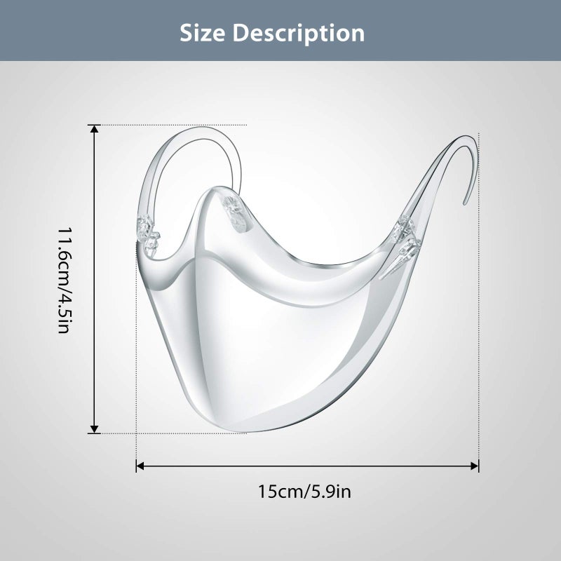 DIGIGRE 3PCS Transparent Face Shield, Lightweight Anti-Fog Clear Face Mask, Sturdy Breathable Clear Face Shield, Plastic Reusable Protective Face Mask for Men and Women - Image 4